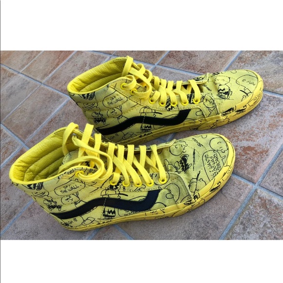 Vans Shoes Vans Sk8 Hi Peanuts Charlie Brown Maize M 8w 95 Poshmark